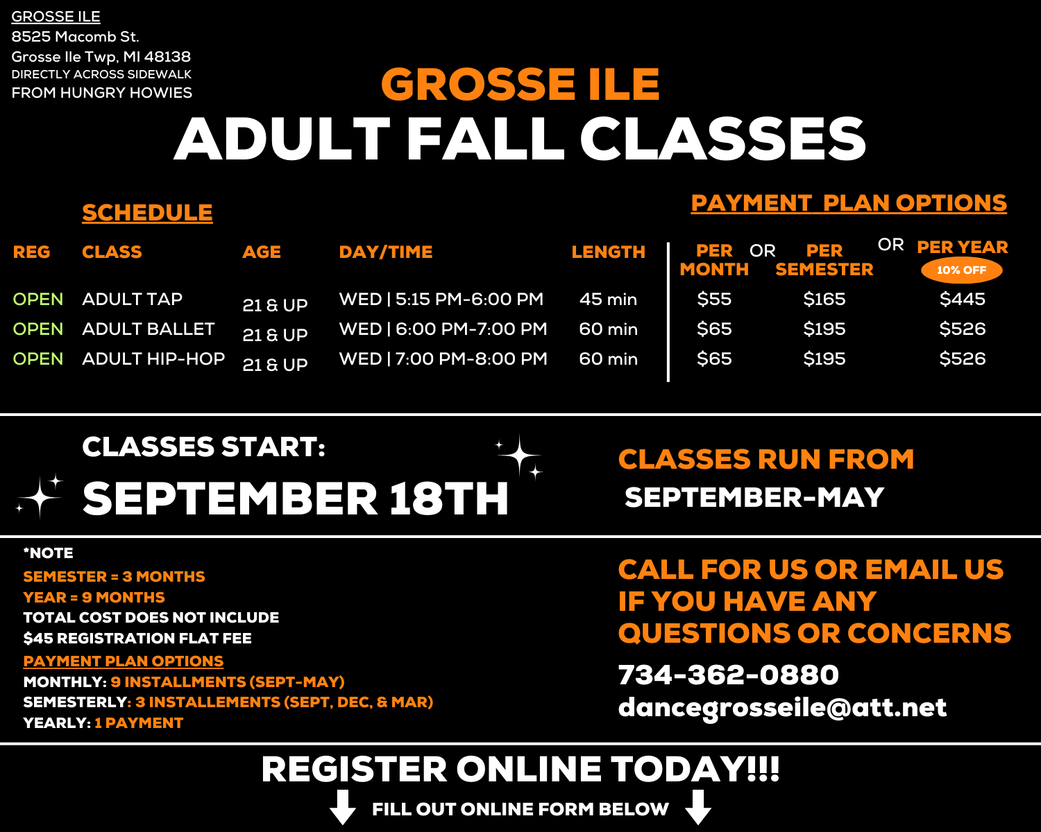 GROSSE ILE Adult Classes